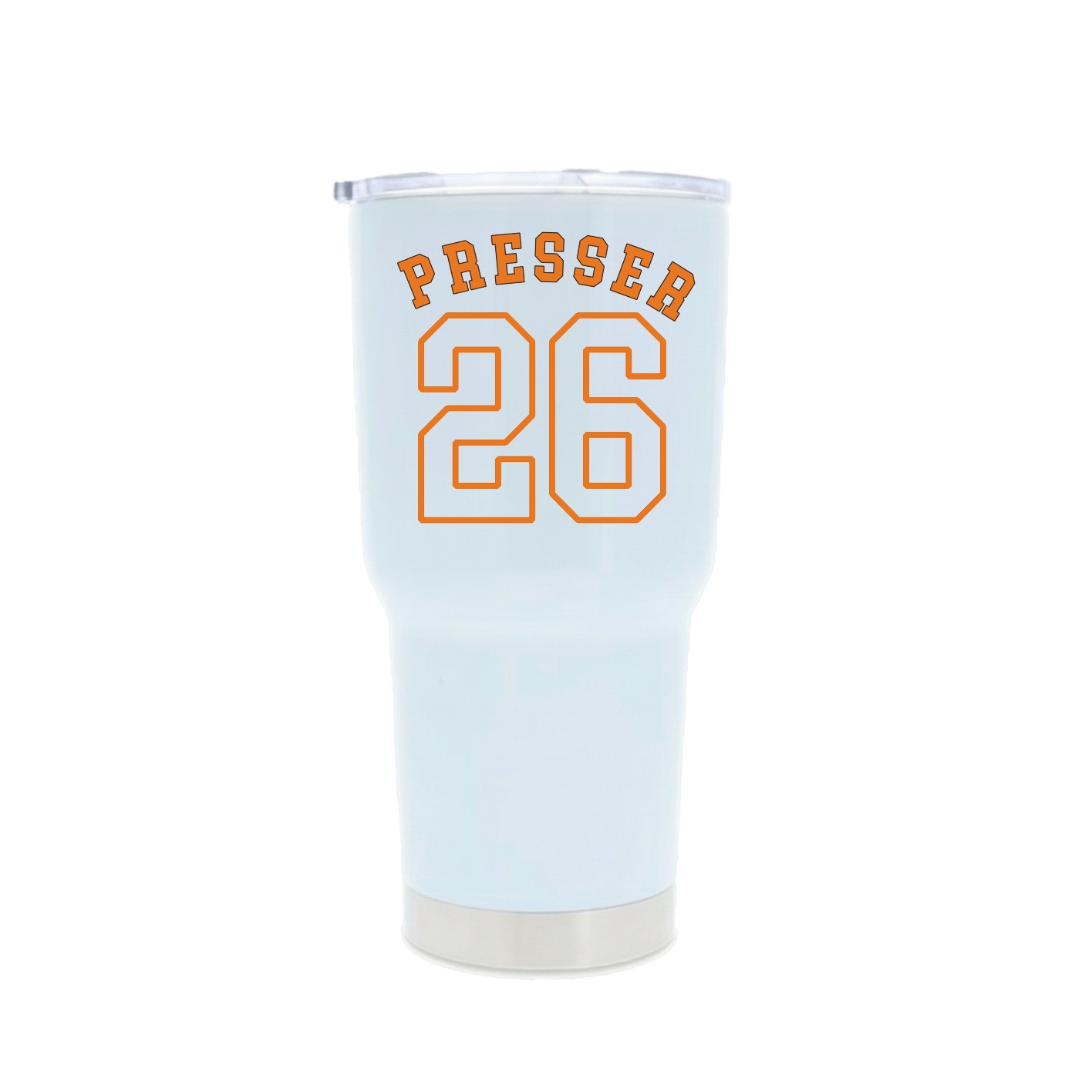 30oz Stainless Steel Tumbler — Shirsey Arch in White