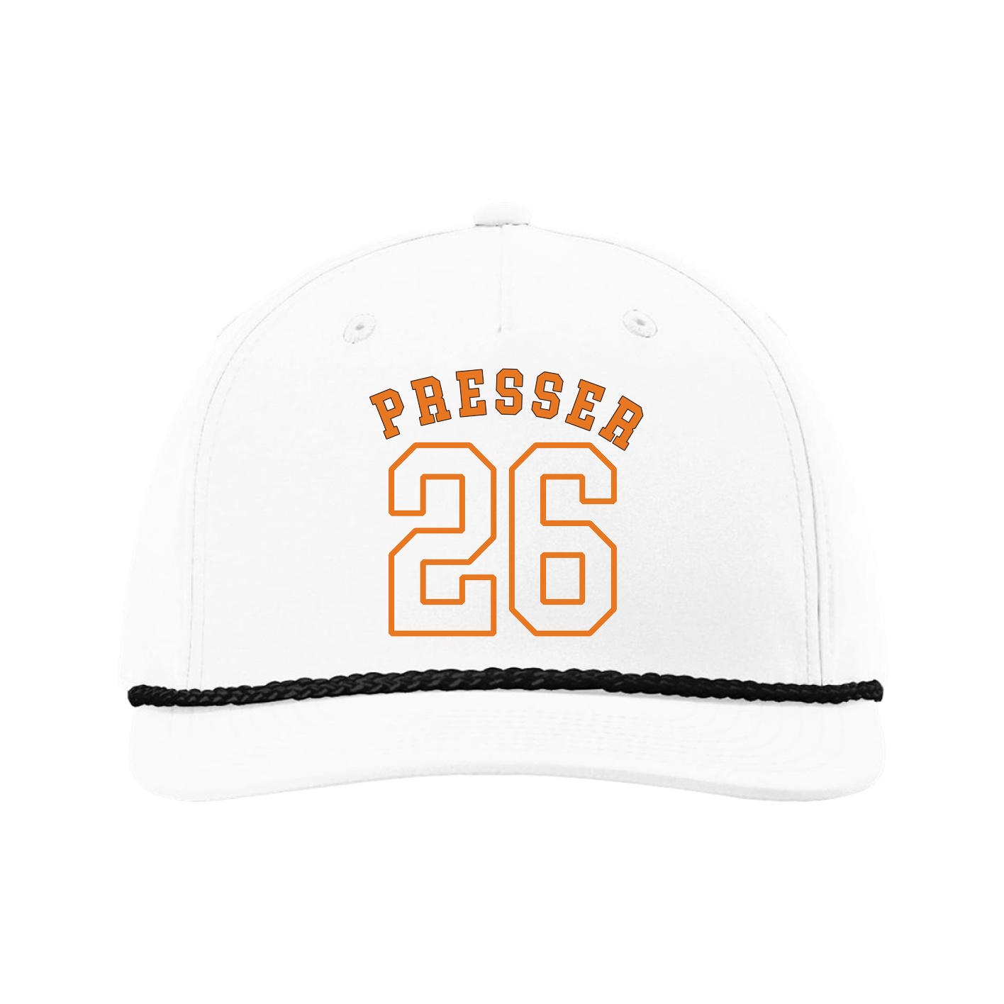 Five-Panel Classic Rope Cap — Shirsey Arch in White