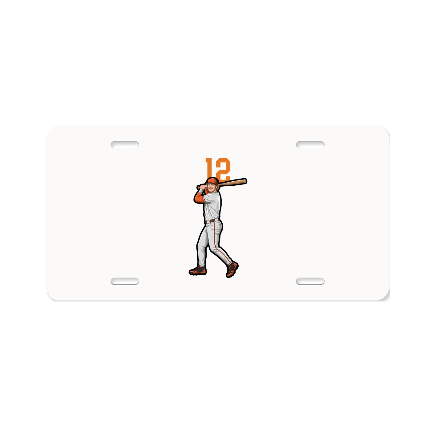 License Plate — Number Top in Classic