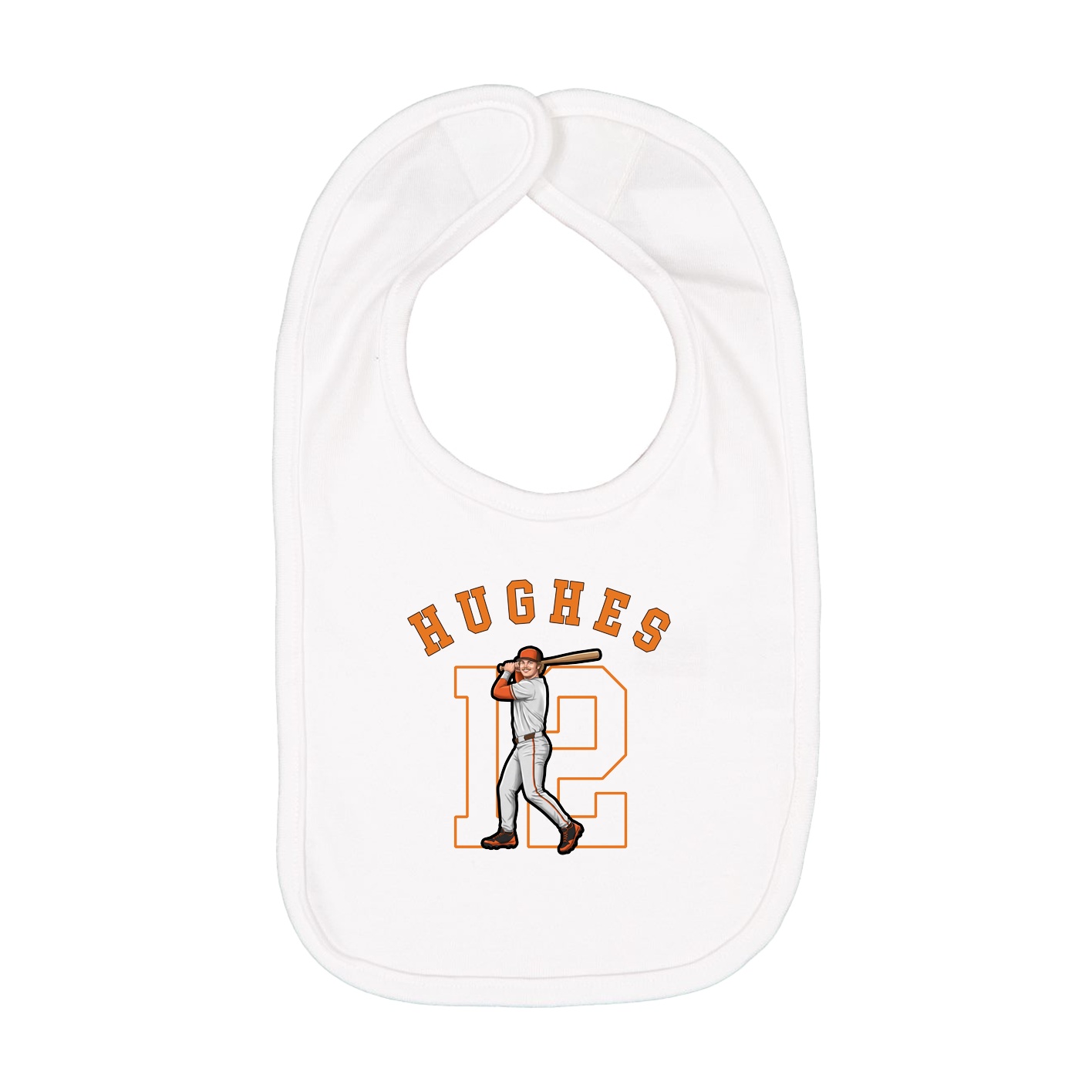 Infant Bib — Shirsey Arch in White