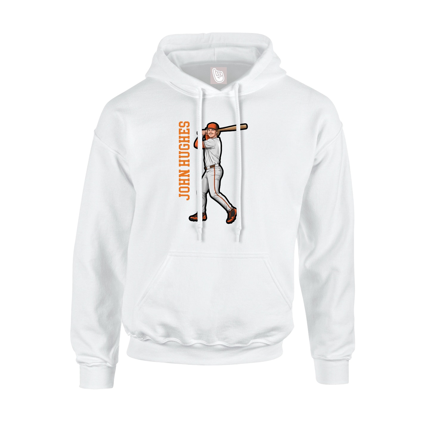 Youth Hoodie — Name Vertical in White