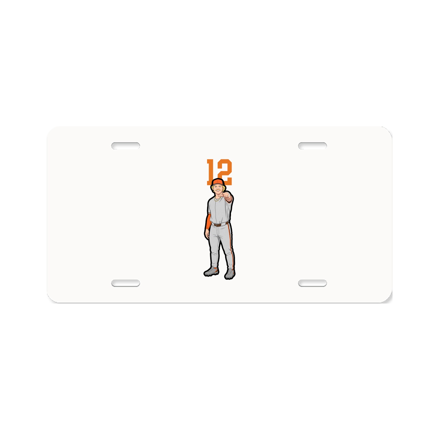 License Plate — Number Top in Classic