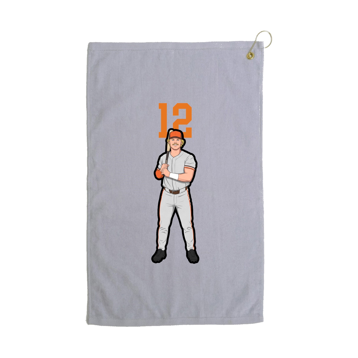 Golf Towel — Number Top in Grey