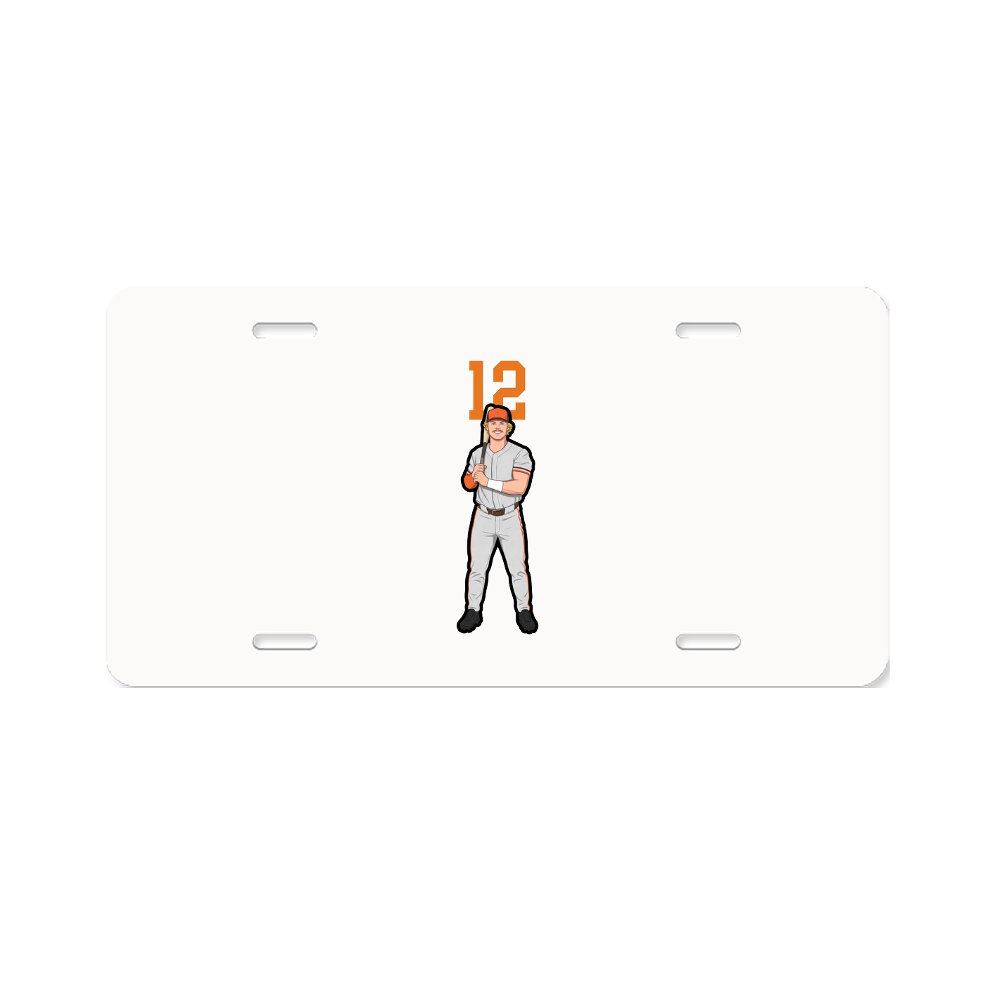 License Plate — Number Top in Classic