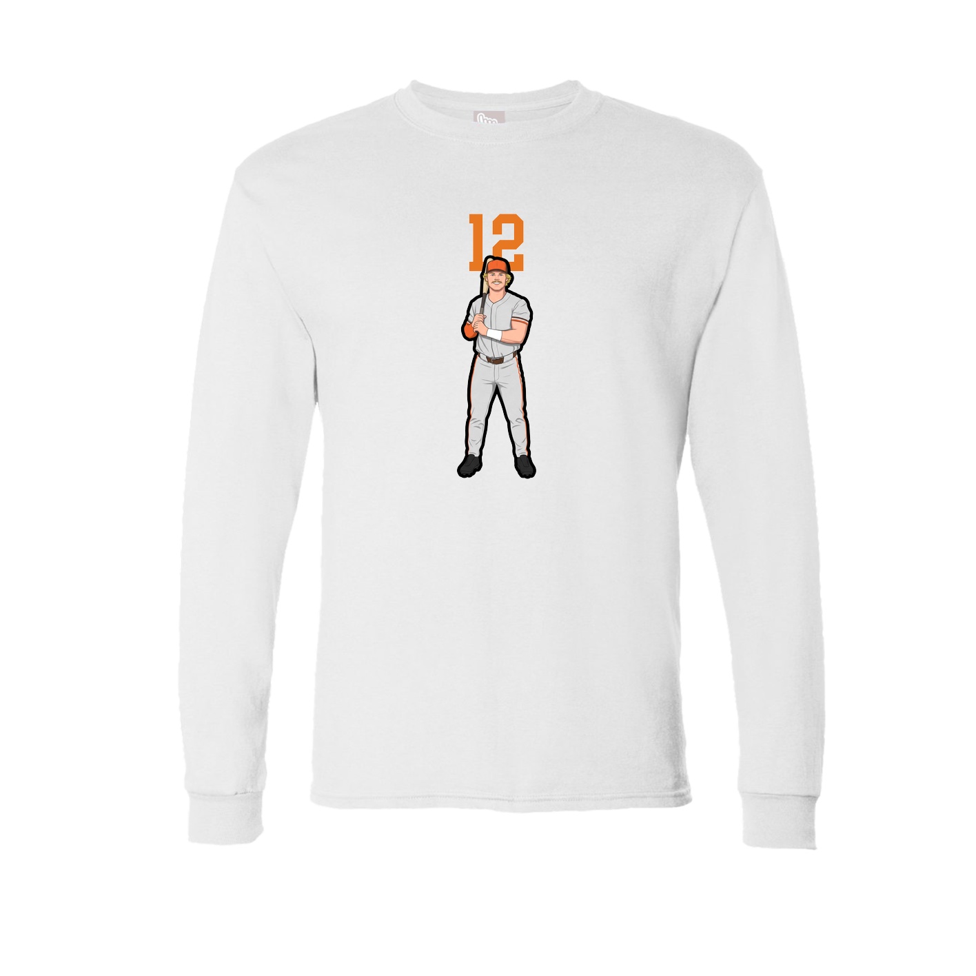 Long Sleeve Tee — Number Top in White