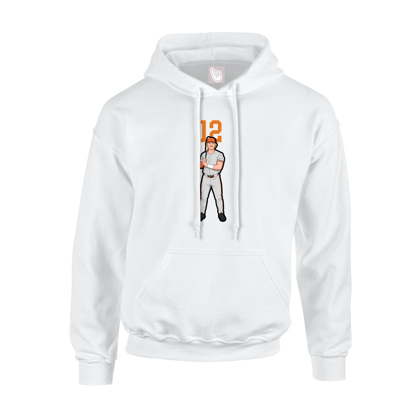 Hoodie — Number Top in White