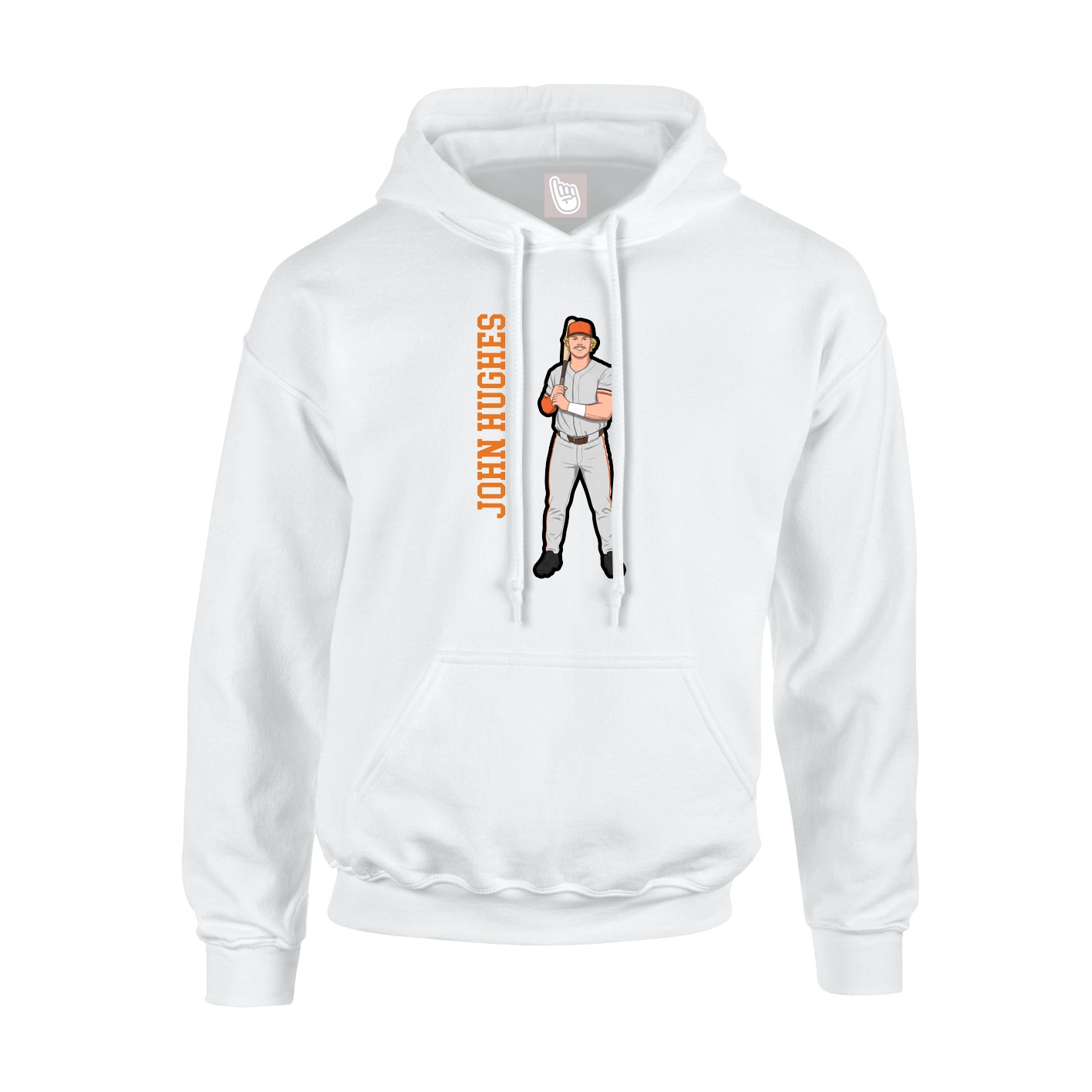 Youth Hoodie — Name Vertical in White
