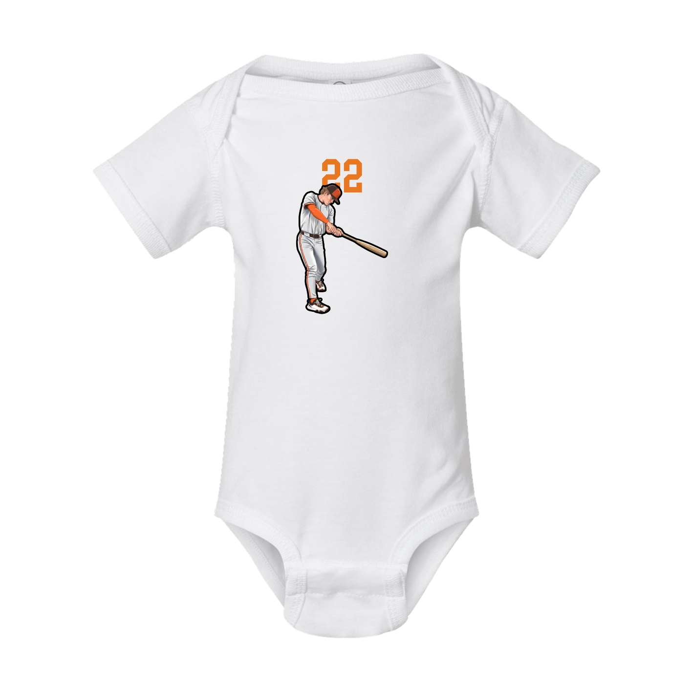 Baby Onesie — Number Top in White