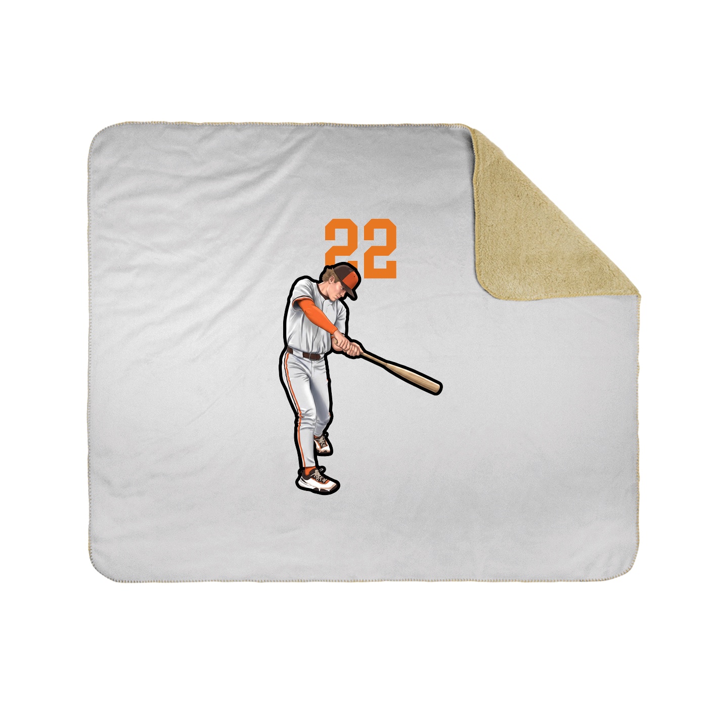 Throw Blanket — Number Top in White