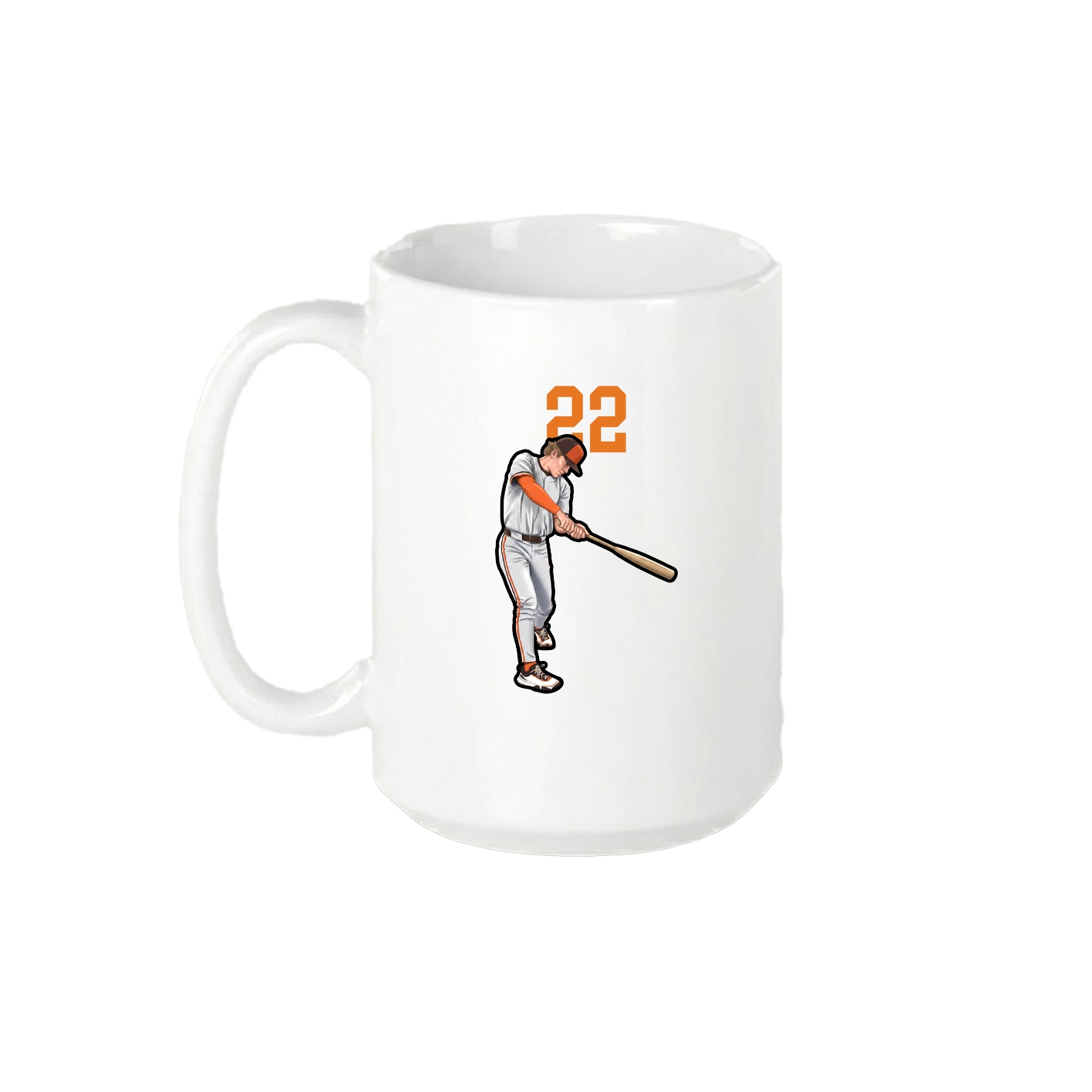 15oz Coffee Mug — Number Top in White