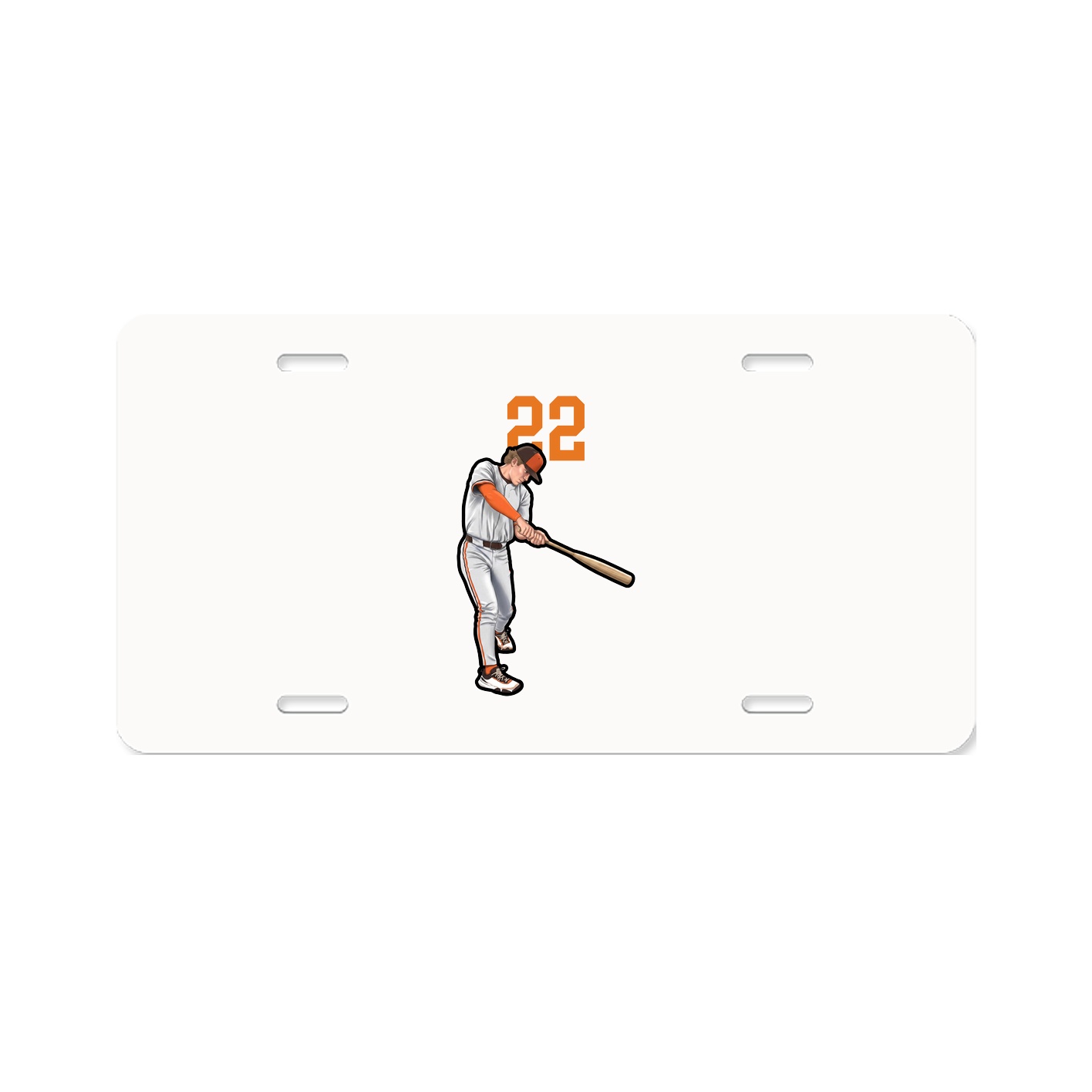 License Plate — Number Top in Classic