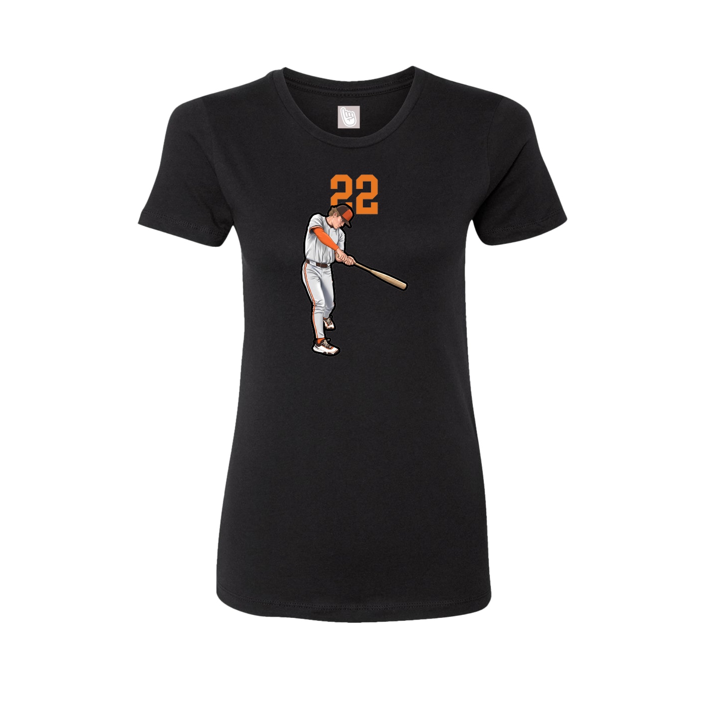 Womens Tee — Number Top in Black