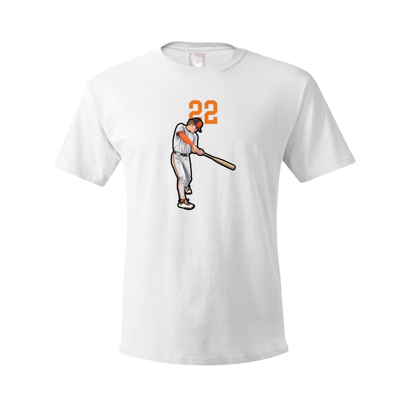 Youth Tee — Number Top in White
