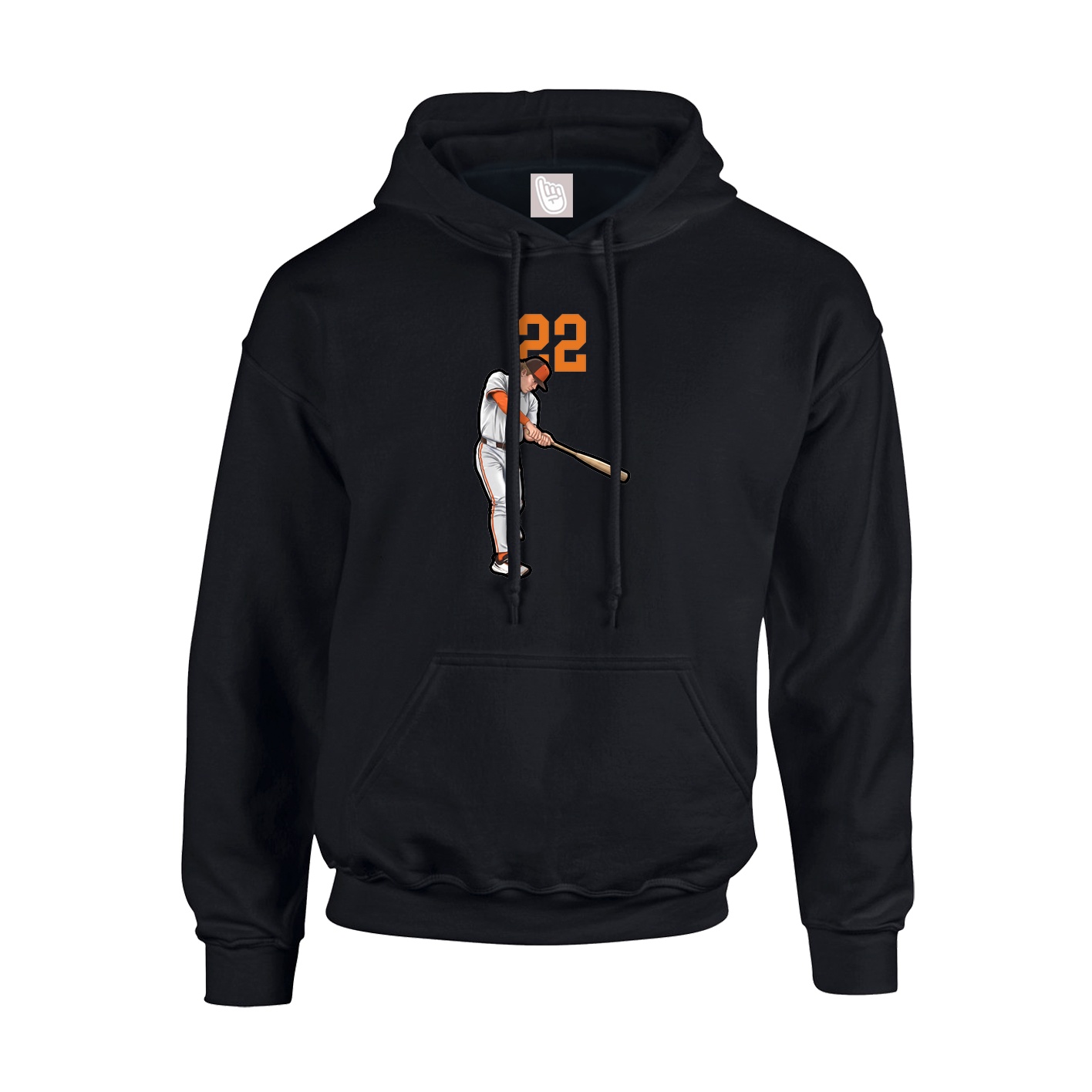 Youth Hoodie — Number Top in Black