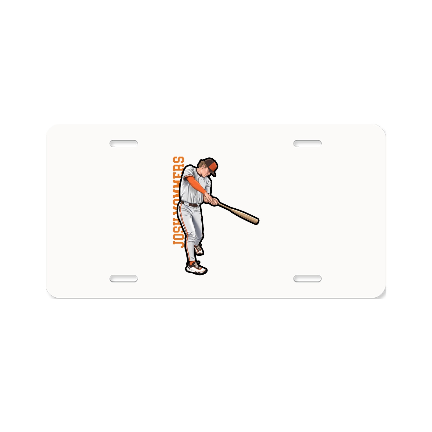 License Plate — Name Vertical in Classic