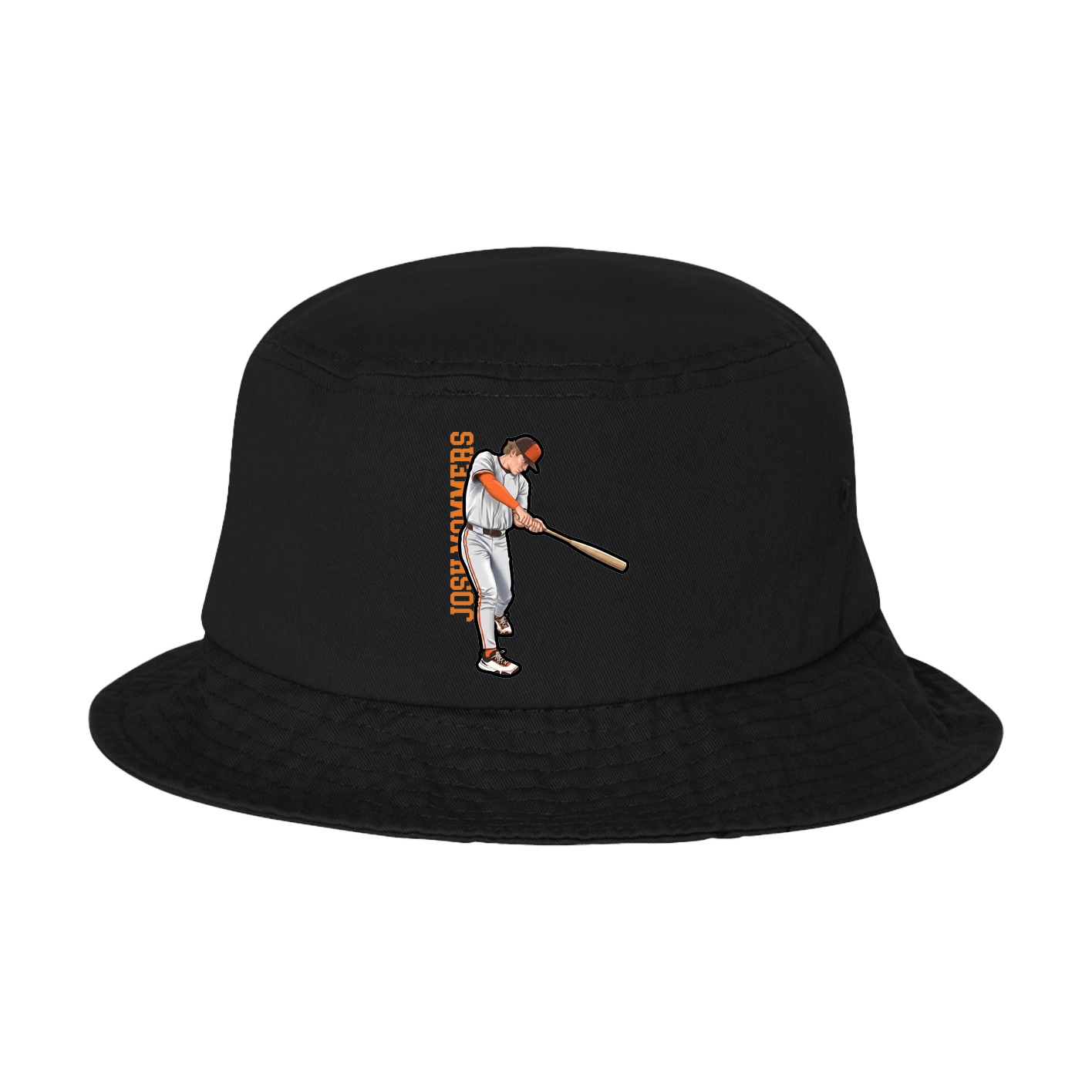 Bucket Cap — Name Vertical in Black