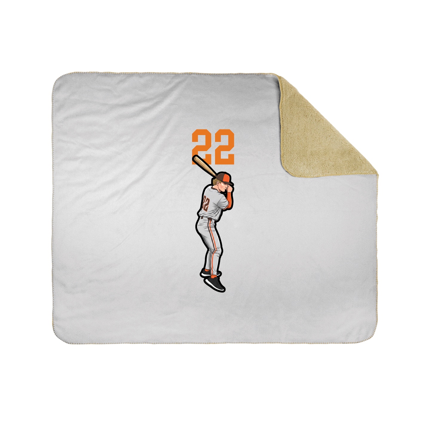 Throw Blanket — Number Top in White