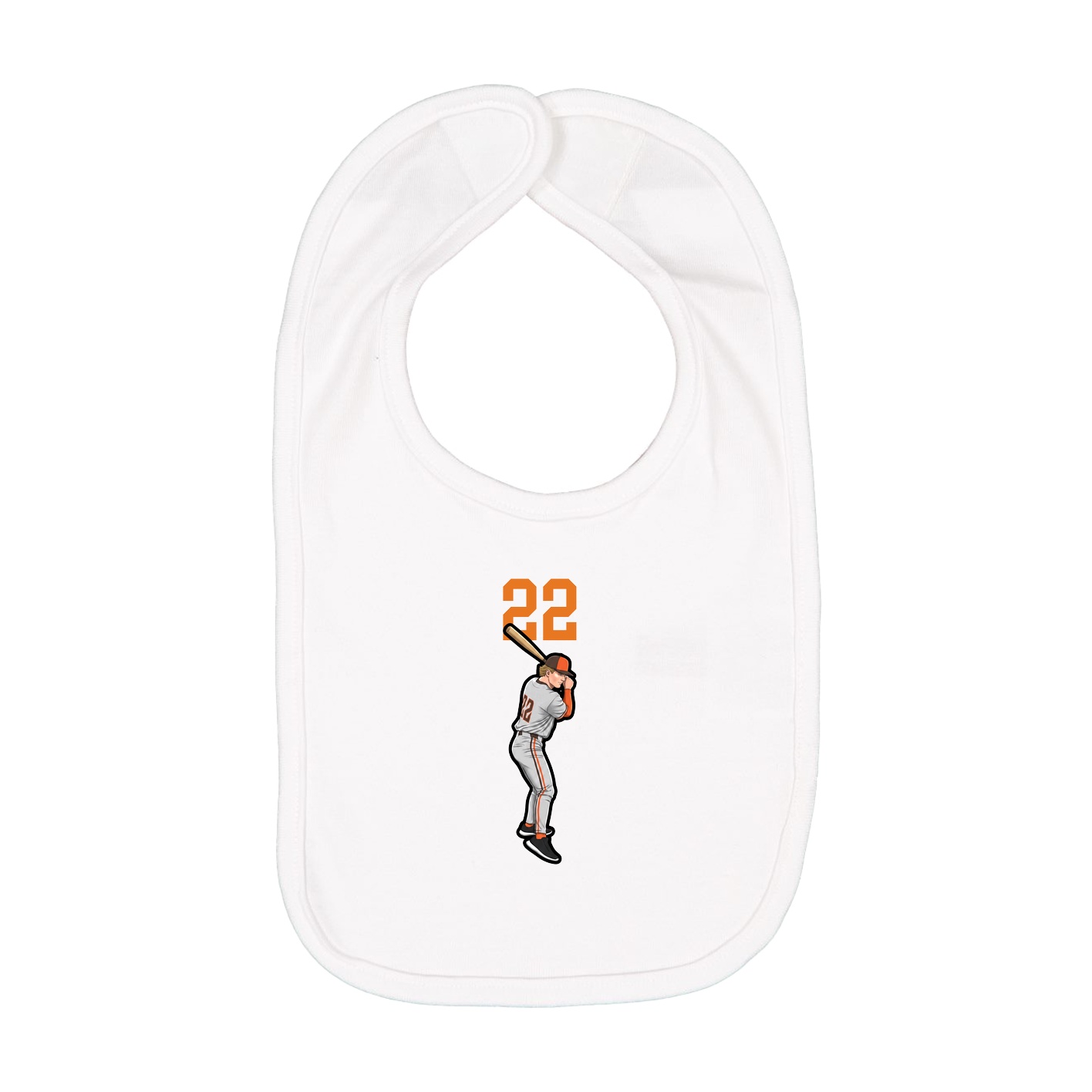 Infant Bib — Number Top in White