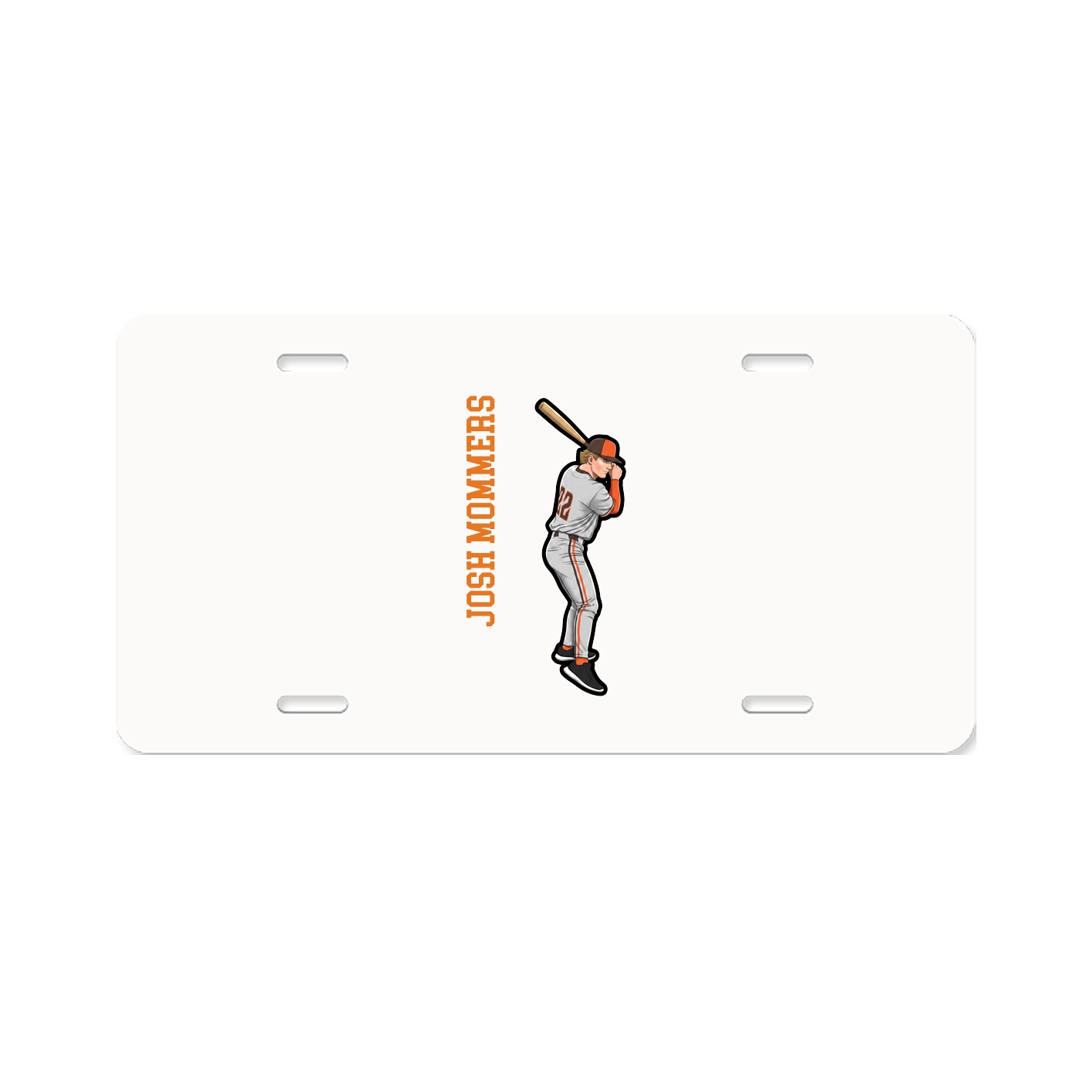 License Plate — Name Vertical in Classic
