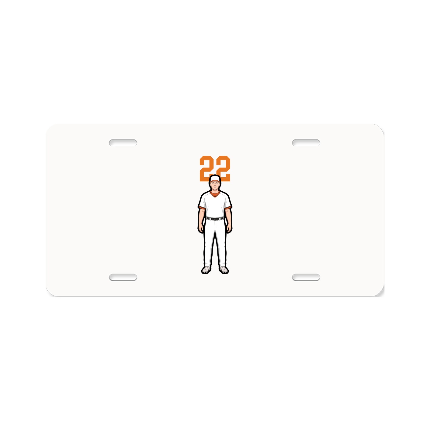 License Plate — Number Top in Classic