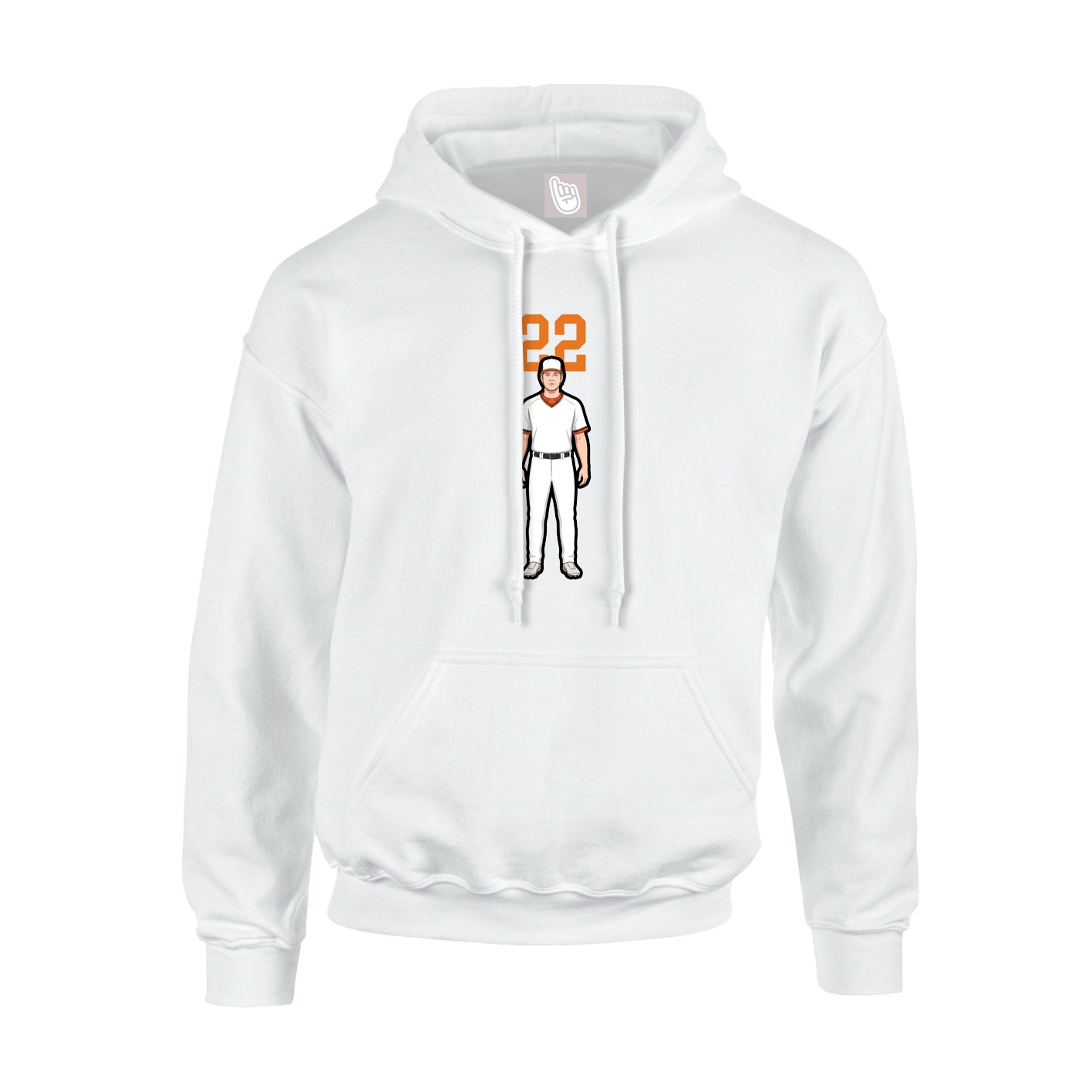 Youth Hoodie — Number Top in White