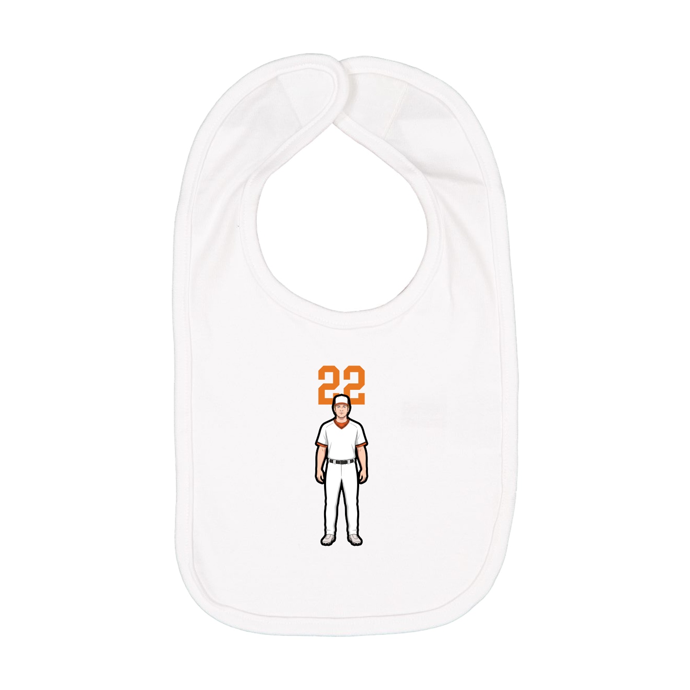 Infant Bib — Number Top in White