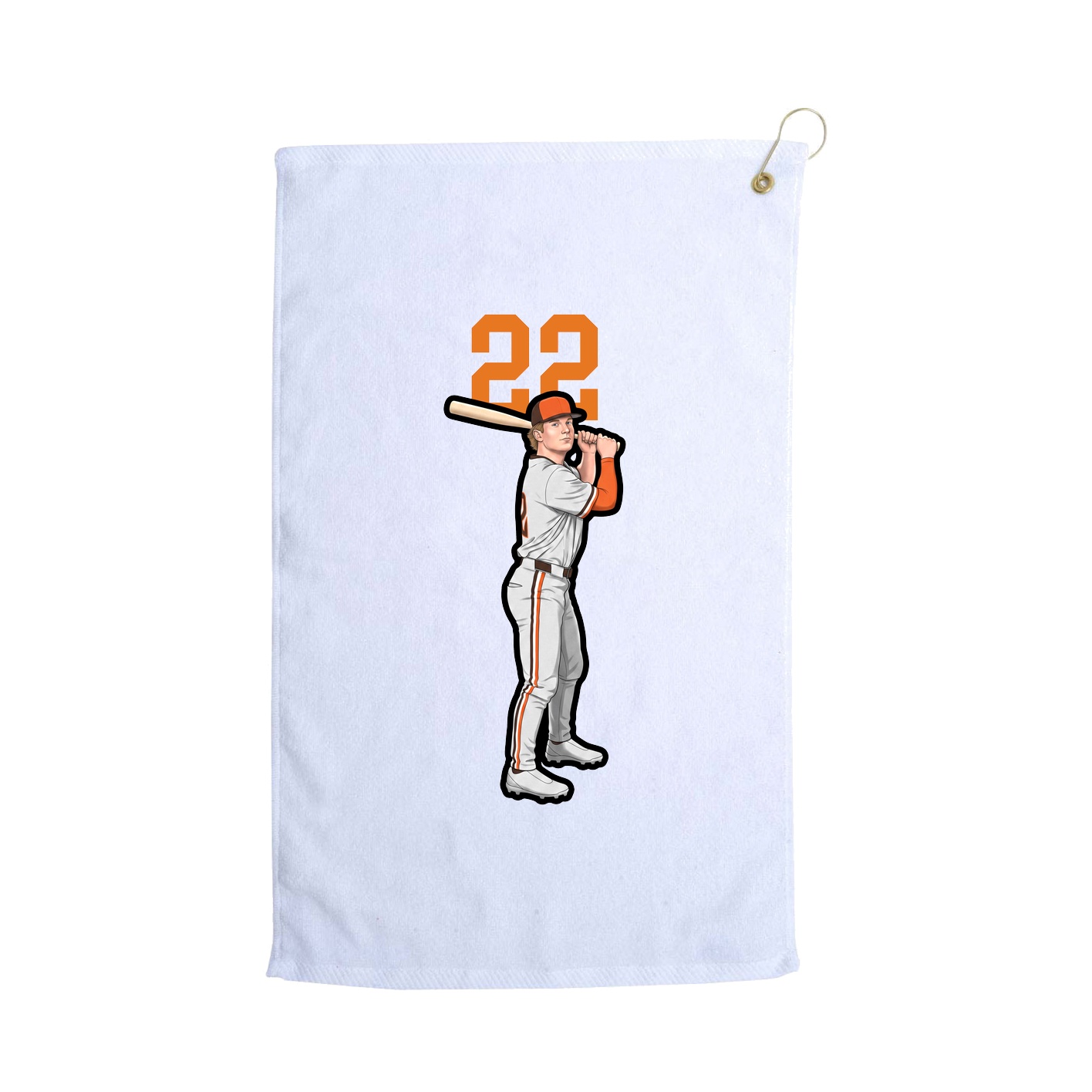 Golf Towel — Number Top in White