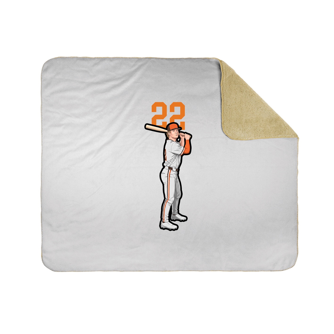 Throw Blanket — Number Top in White