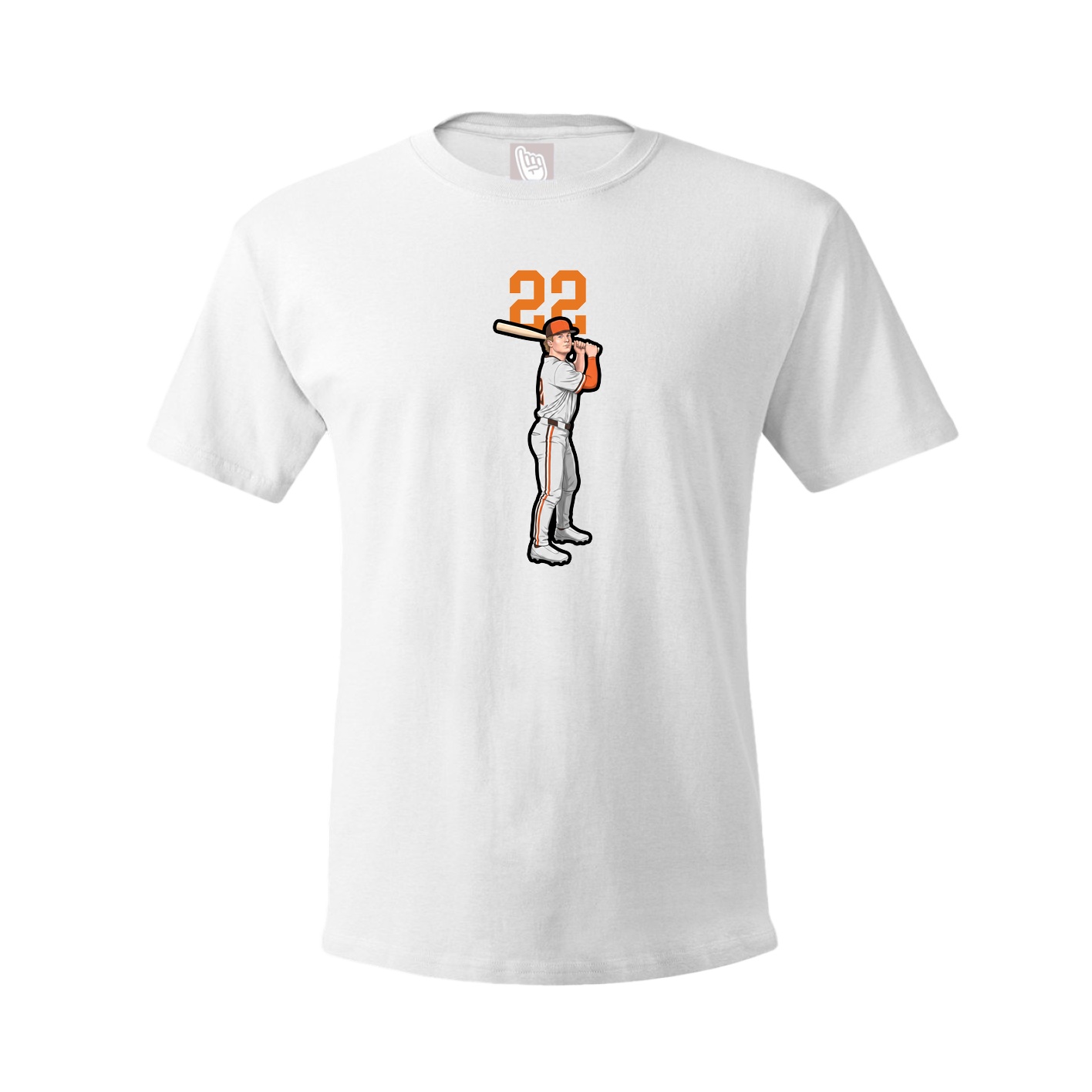 Youth Tee — Number Top in White