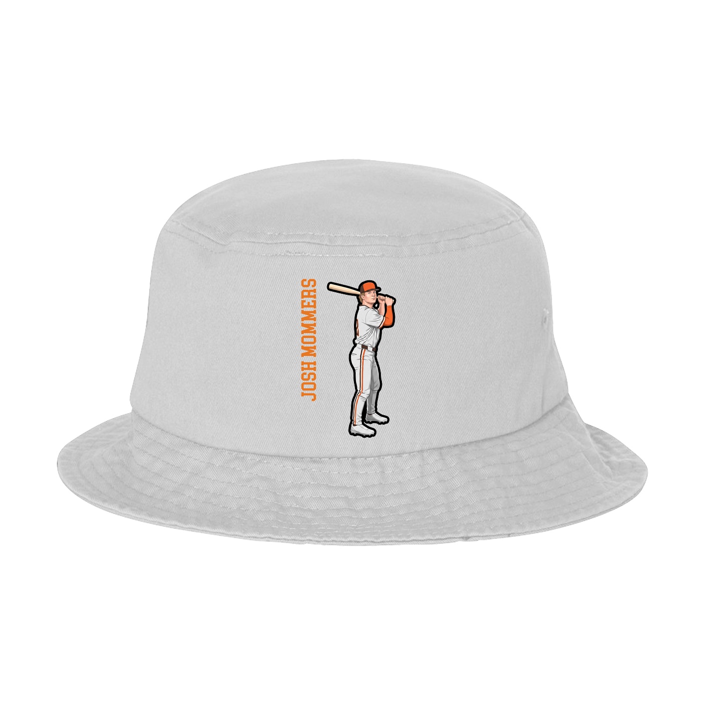 Bucket Cap — Name Vertical in White