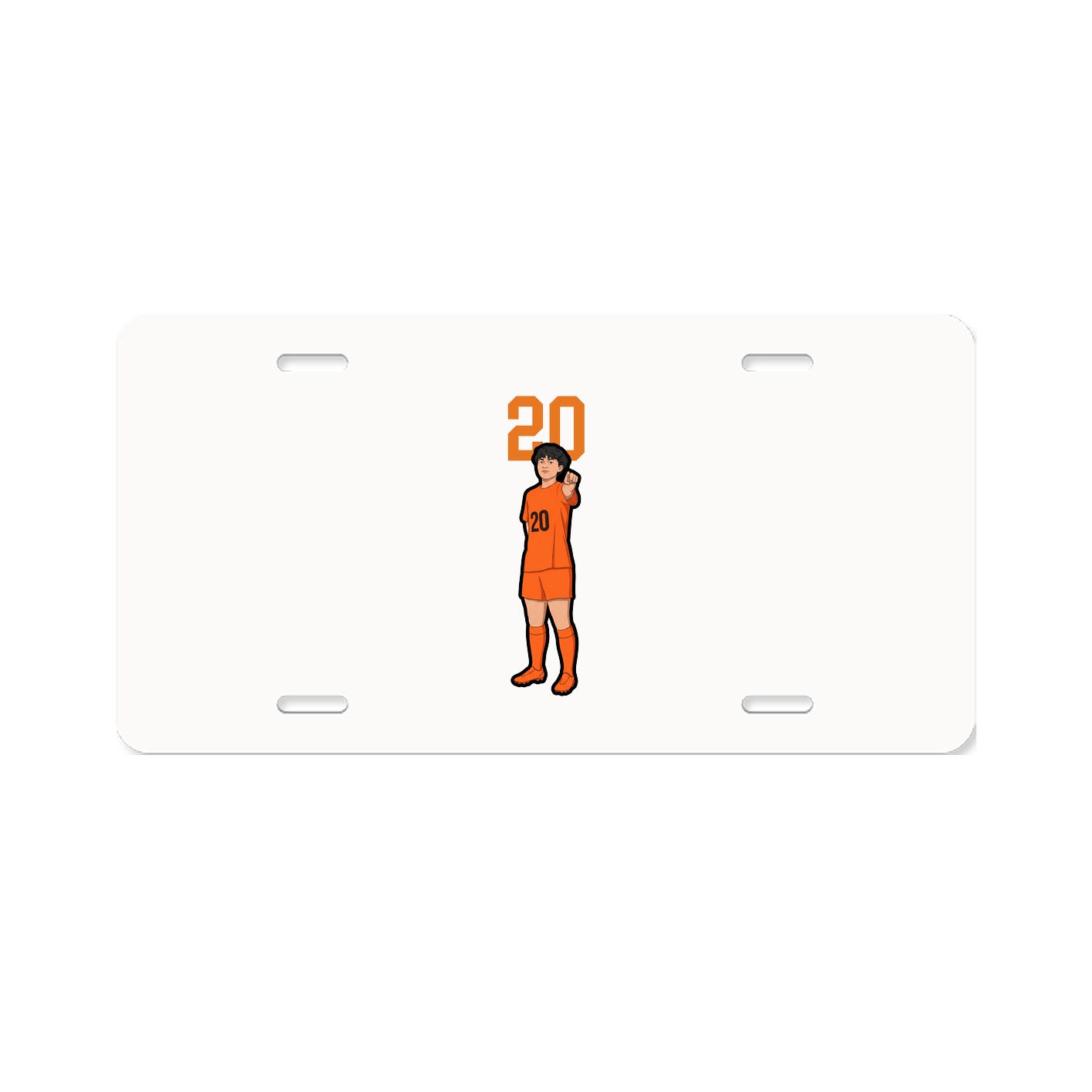 License Plate — Number Top in Classic