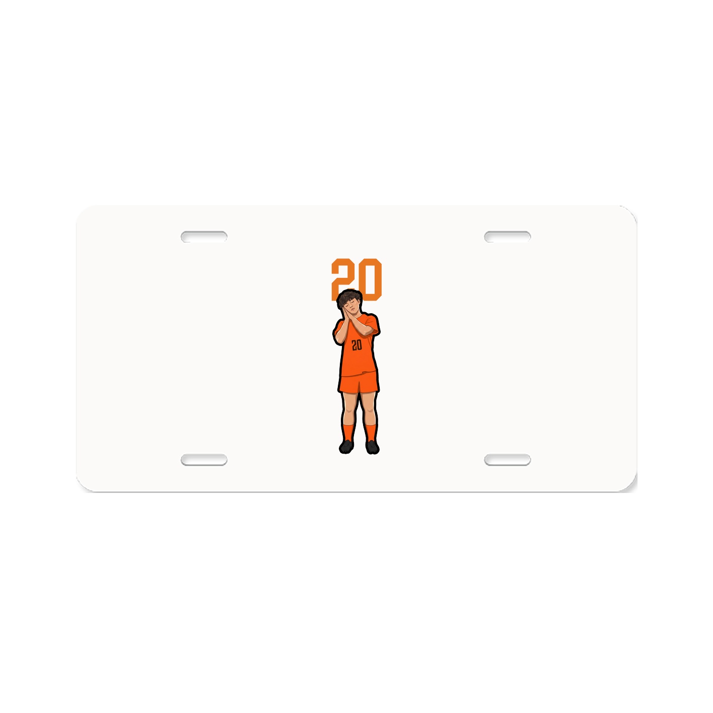 License Plate — Number Top in Classic