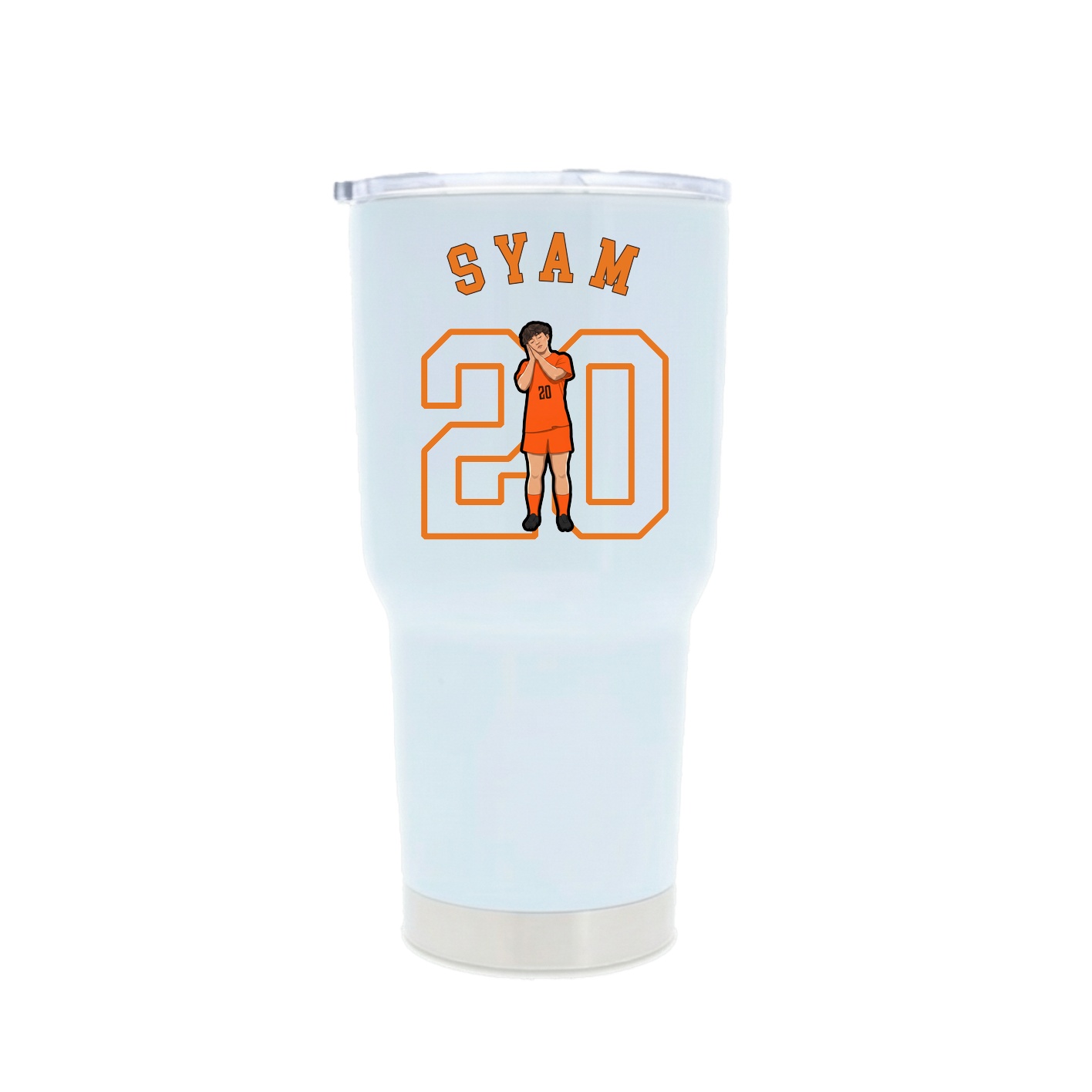 30oz Stainless Steel Tumbler — Shirsey Arch in White