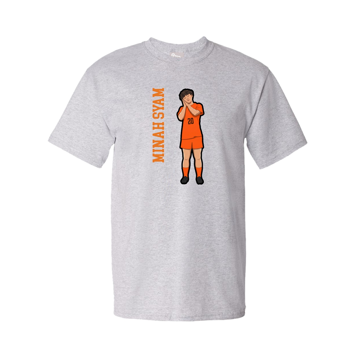 Youth Tee — Name Vertical in Grey