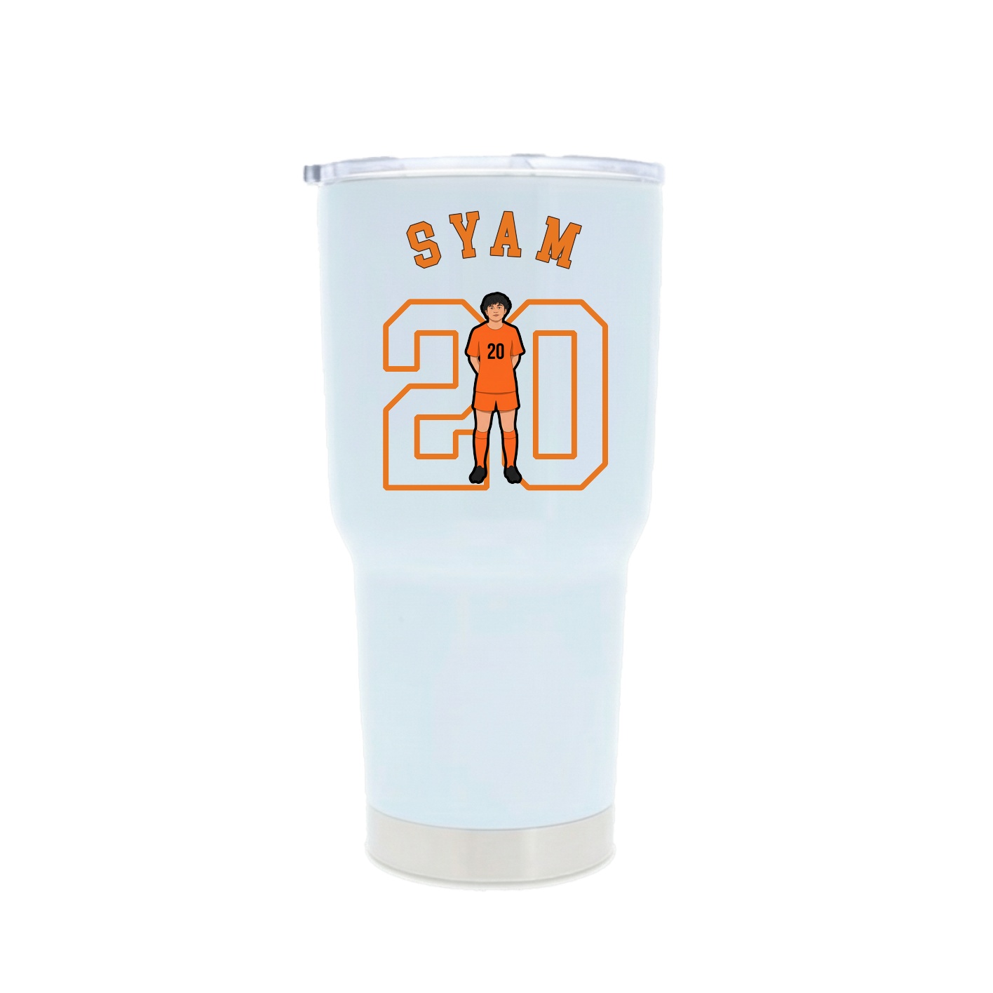 30oz Stainless Steel Tumbler — Shirsey Arch in White