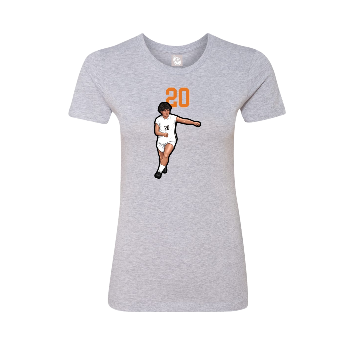 Womens Tee — Number Top in Grey