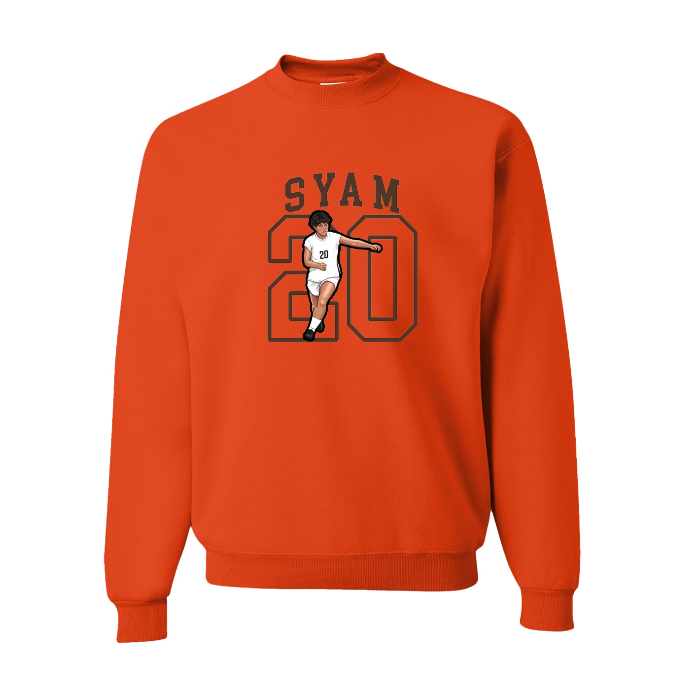 Fleece Crew — Shirsey in Orange