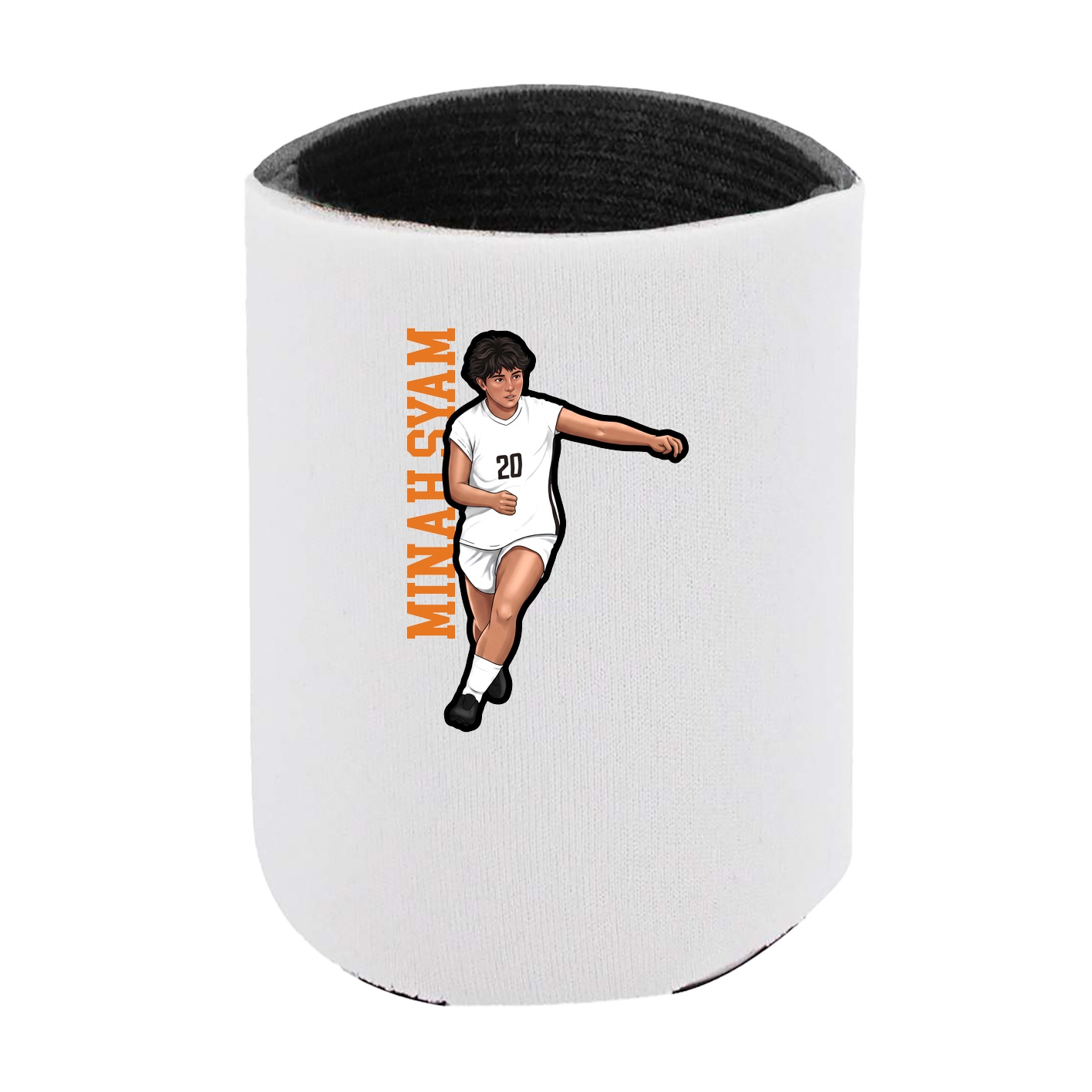 Can Holder — Name Vertical in White