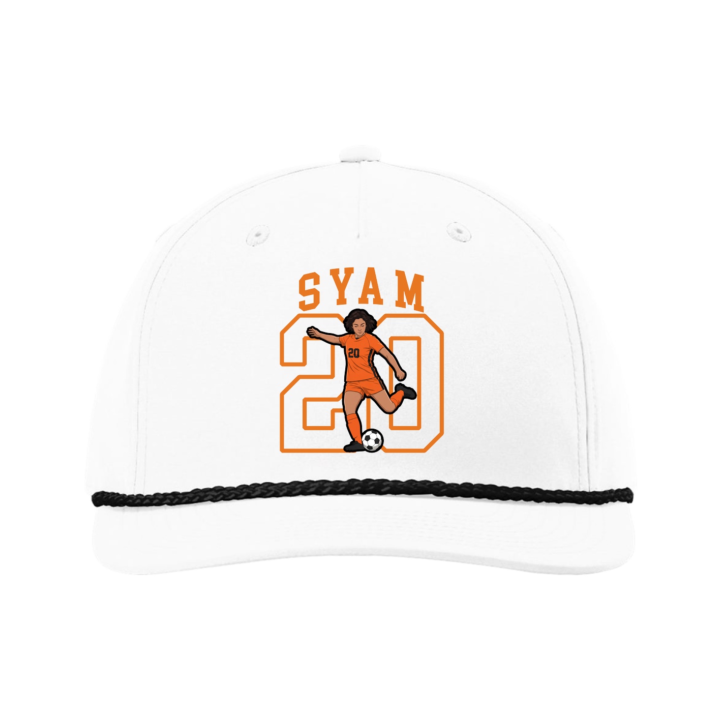 Five-Panel Classic Rope Cap — Shirsey in White