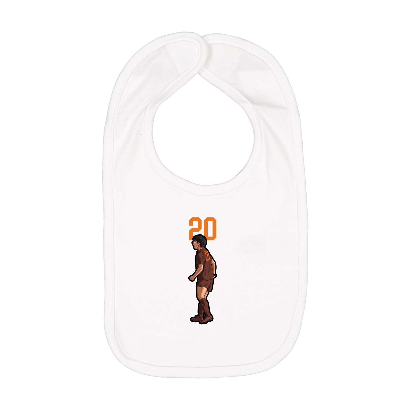 Infant Bib — Number Top in White