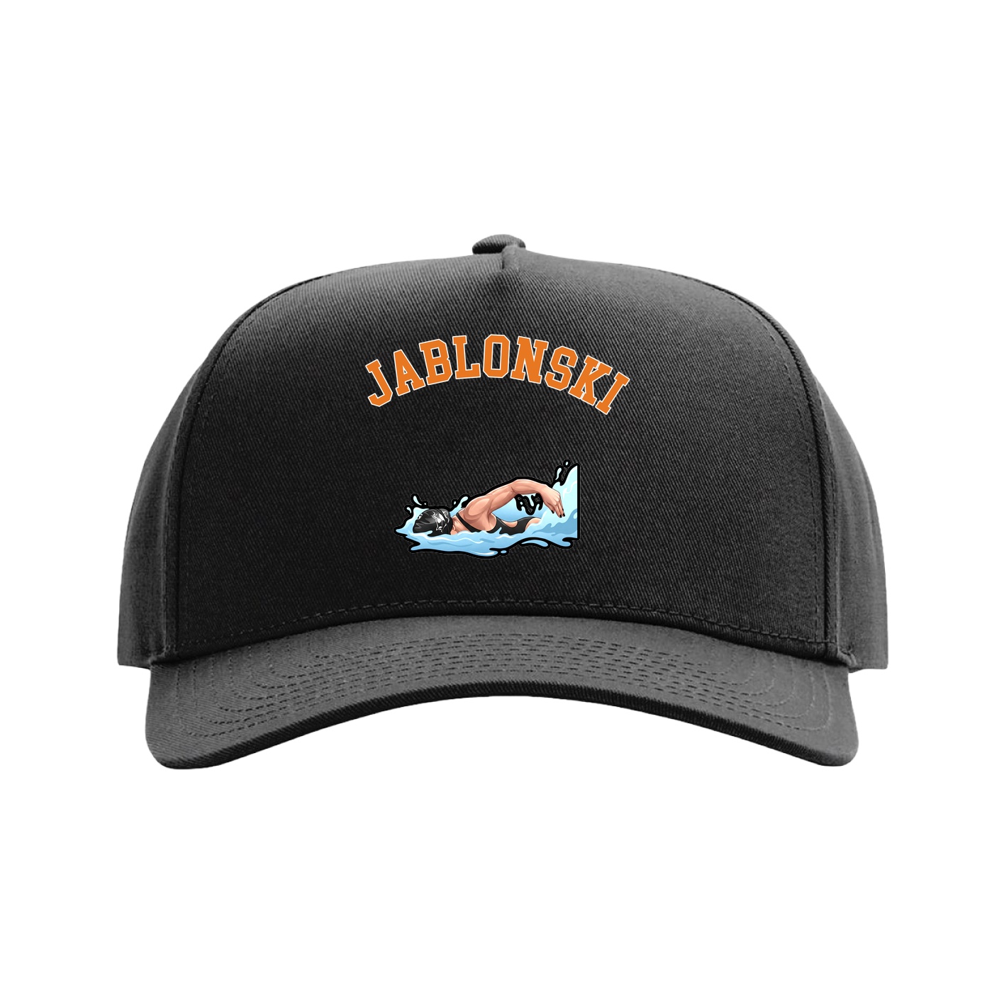 Full Fabric Five-Panel Champ Cap — Shirsey Arch in Black