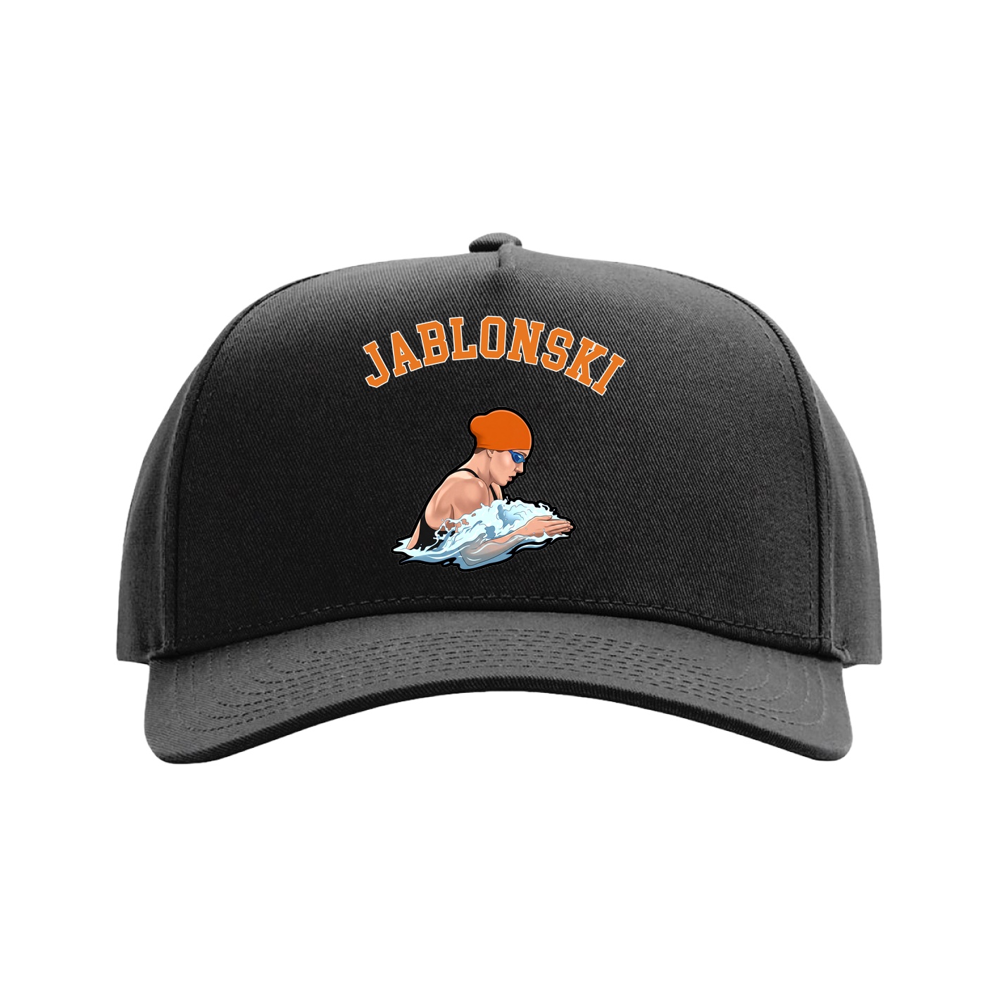 Full Fabric Five-Panel Champ Cap — Shirsey Arch in Black