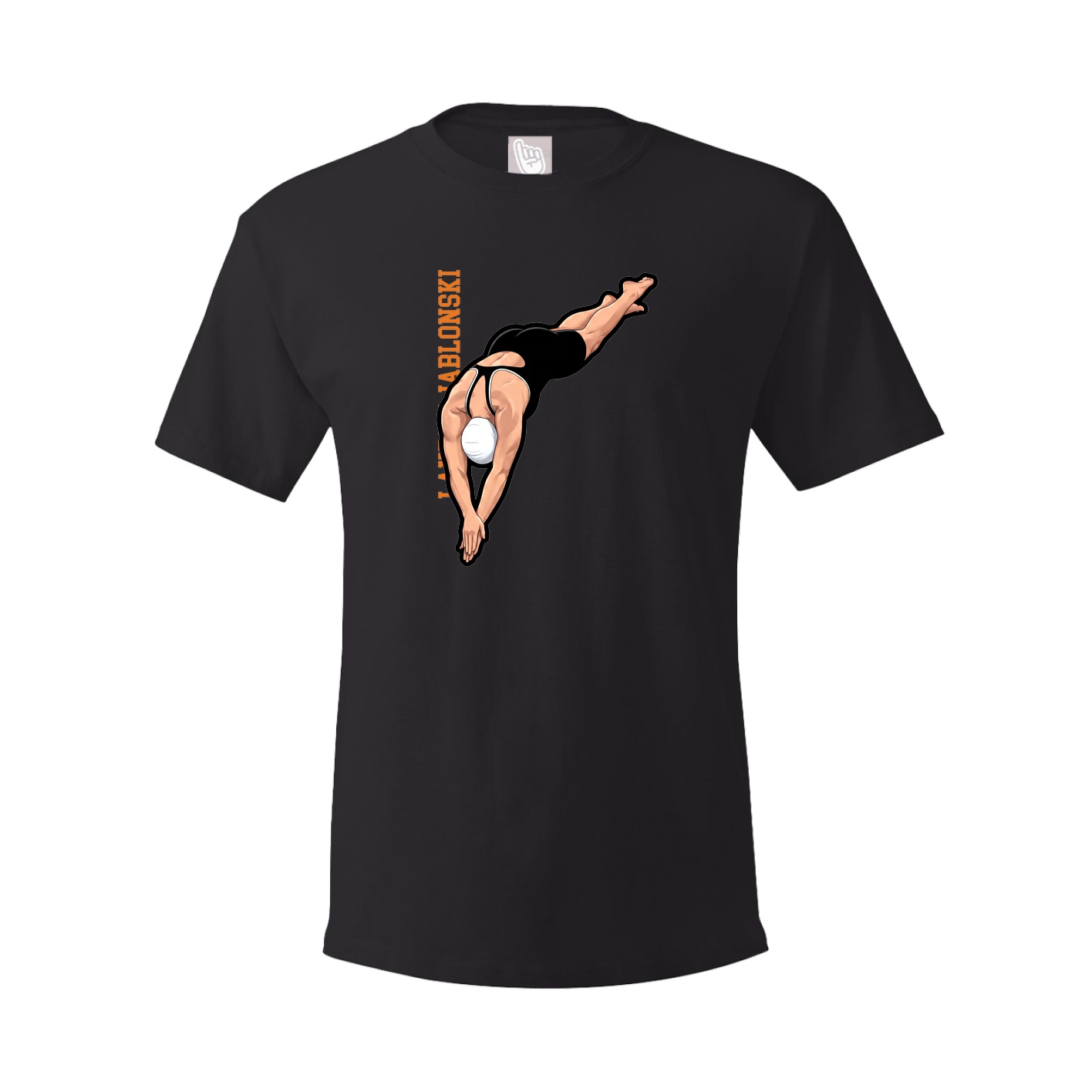 Youth Tee — Name Vertical in Black