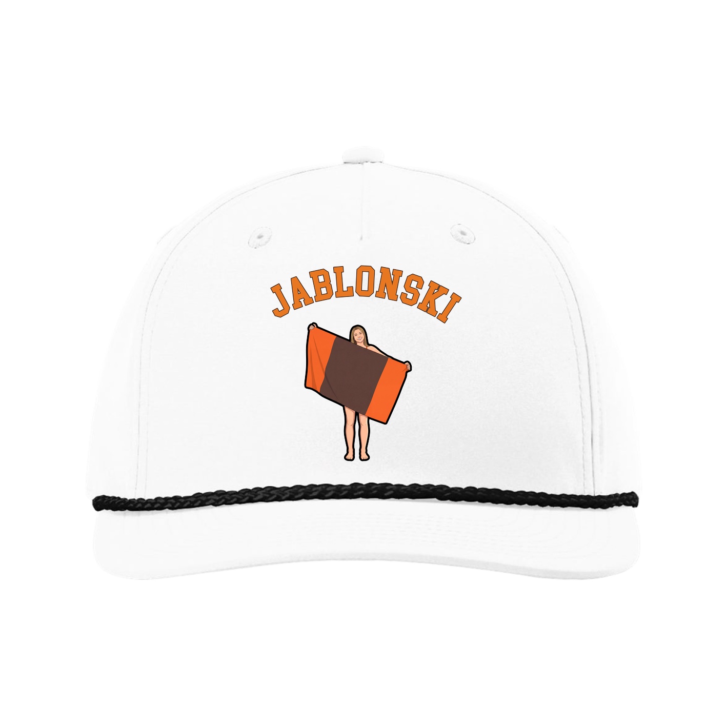 Five-Panel Classic Rope Cap — Shirsey Arch in White