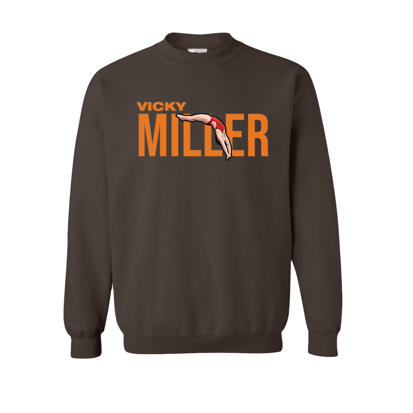 Fleece Crew — Player Name in Brown