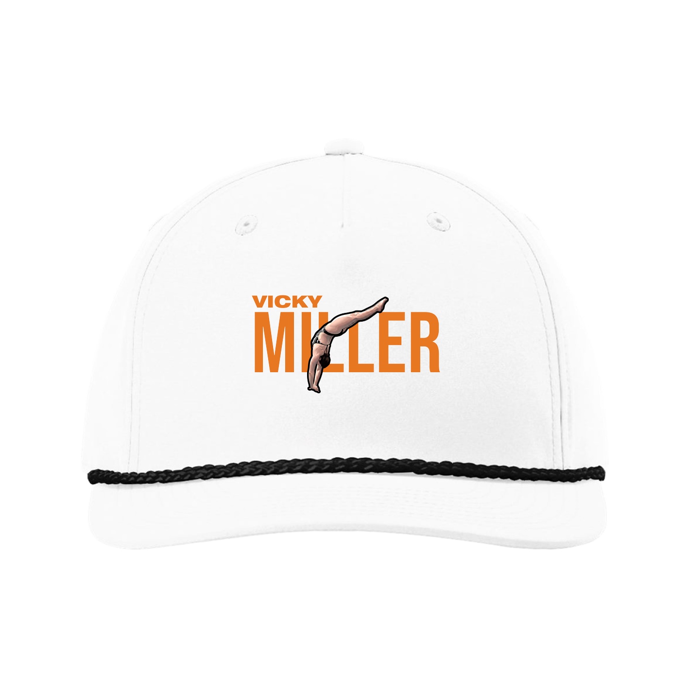Five-Panel Classic Rope Cap — Player Name in White