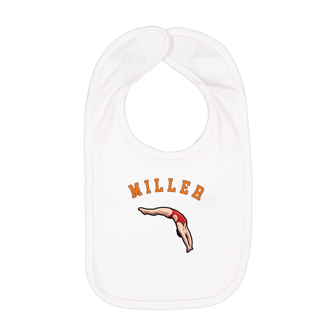 Infant Bib — Shirsey Arch in White