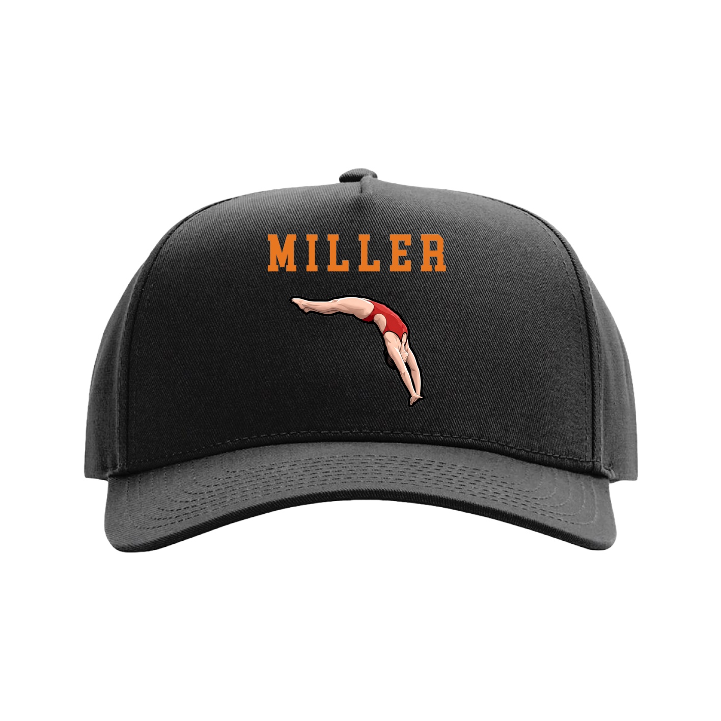 Full Fabric Five-Panel Champ Cap — Shirsey in Black