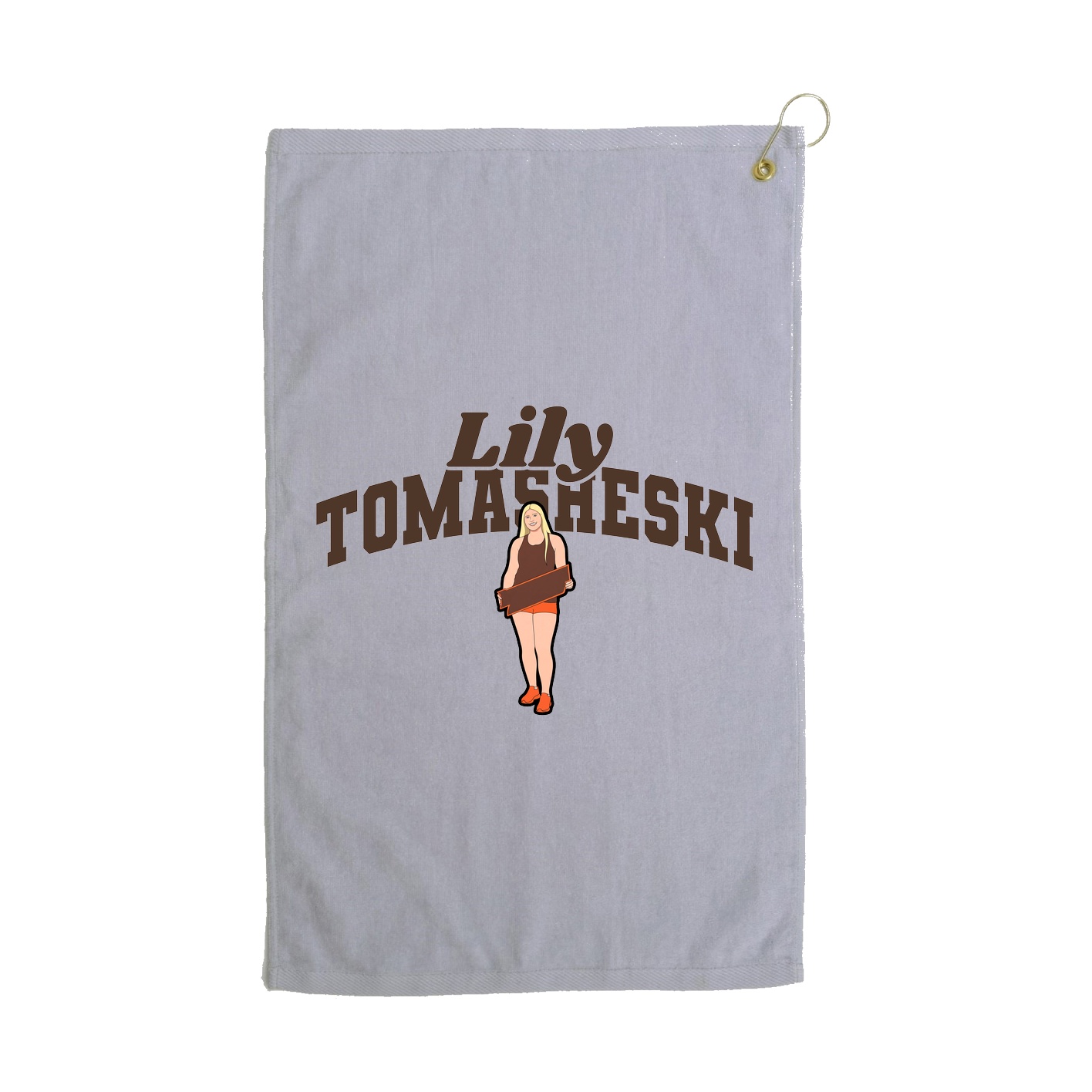 Golf Towel — Signature Arch in Grey