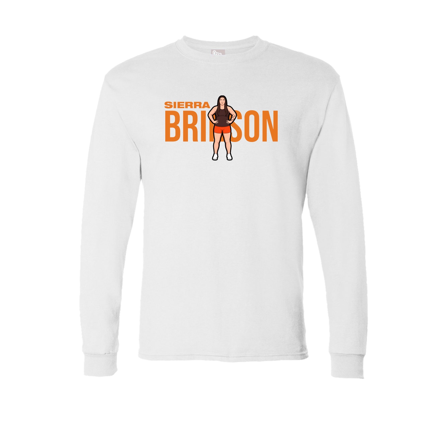 Long Sleeve Tee — Player Name in White